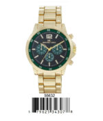 DACQA Metal Band Watch – Gold/Green