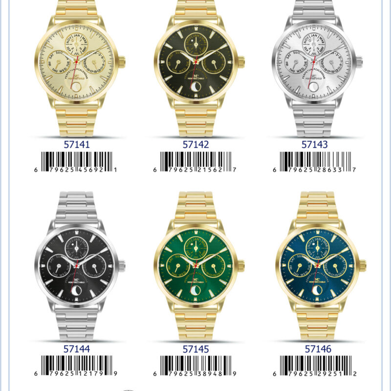DACQA Metal Band Watch – Gold/Green
