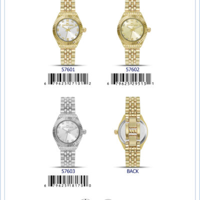 DACQA Metal Band Watch – Gold/Silver