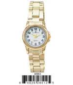 DACQA Metal Band Watch – Gold/White