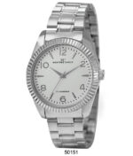 DACQA Metal Band Watch – Gold/White