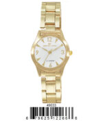 DACQA Metal Band Watch – Gold/White