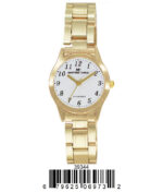 DACQA Metal Band Watch – Gold/White/Gold