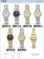 DACQA Metal Band Watch – Gold/White/Gold