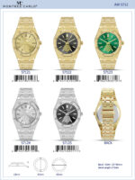 DACQA Metal Band Watch – Green/Gold