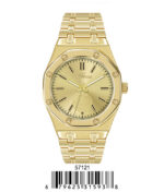 DACQA Metal Band Watch – Green/Gold