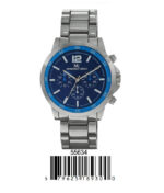 DACQA Metal Band Watch – Grey/Blue