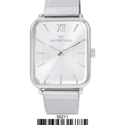 DACQA Metal Band Watch – Silver
