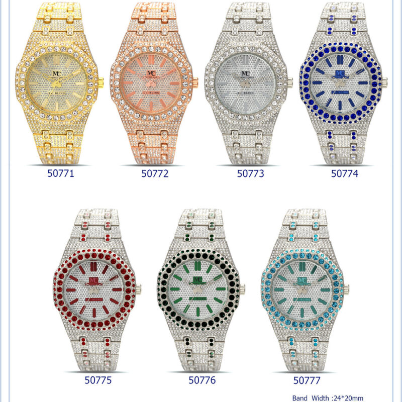 DACQA Metal Band Watch – Silver