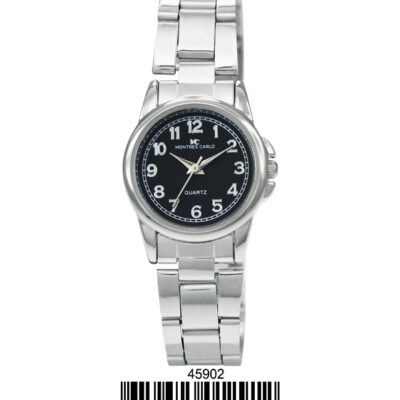 DACQA Metal Band Watch – Silver/Black