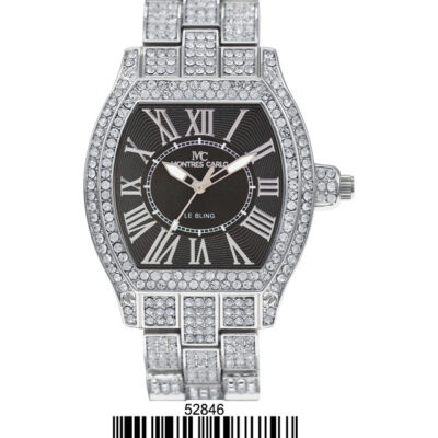 DACQA Metal Band Watch – Silver/Black