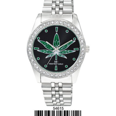 DACQA Metal Band Watch – Silver/Black