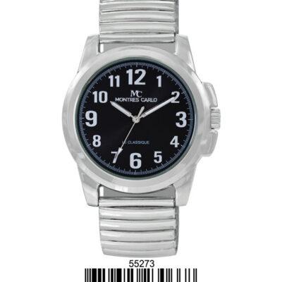 DACQA Metal Band Watch – Silver/Black