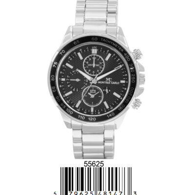 DACQA Metal Band Watch – Silver/Black