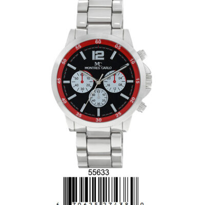 DACQA Metal Band Watch – Silver/Black