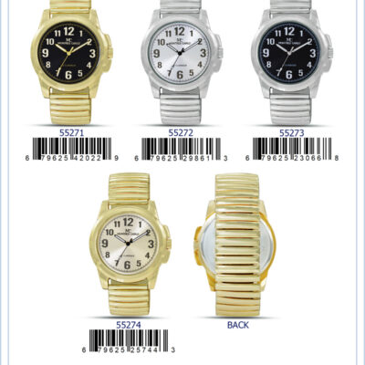 DACQA Metal Band Watch – Silver/Black