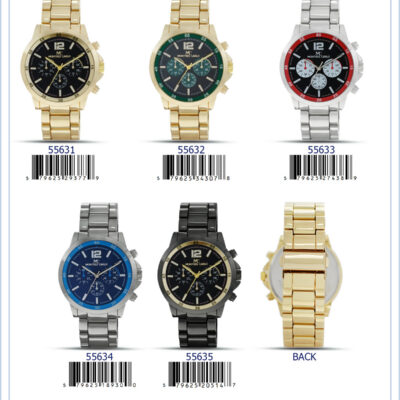 DACQA Metal Band Watch – Silver/Black