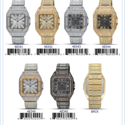 DACQA Metal Band Watch – Silver/Black