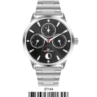 DACQA Metal Band Watch – Silver/Black