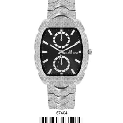 DACQA Metal Band Watch – Silver/Black