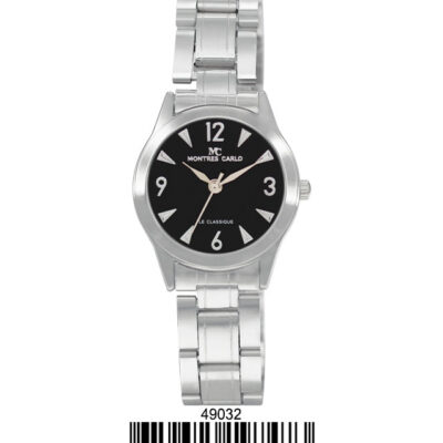 DACQA Metal Band Watch – Silver/Black