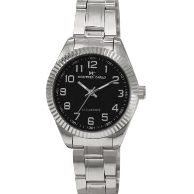 DACQA Metal Band Watch – Silver/Black