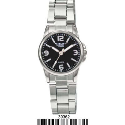 DACQA Metal Band Watch – Silver/Black/Silver