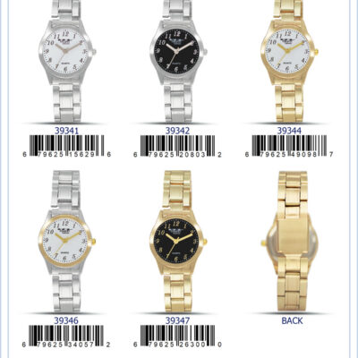 DACQA Metal Band Watch – Silver/Black/Silver