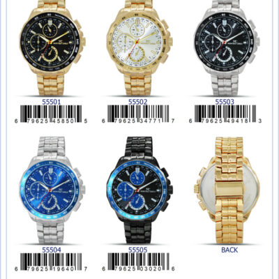 DACQA Metal Band Watch – Silver/Blue
