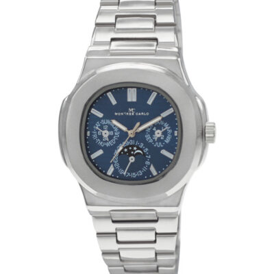 DACQA Metal Band Watch – Silver/Blue