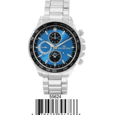 DACQA Metal Band Watch – Silver/Blue