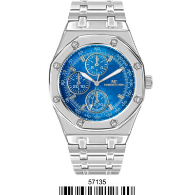 DACQA Metal Band Watch – Silver/Blue