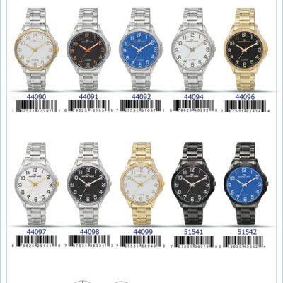 DACQA Metal Band Watch – Silver/Silver