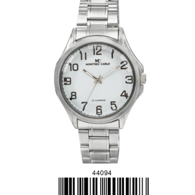 DACQA Metal Band Watch – Silver/Silver