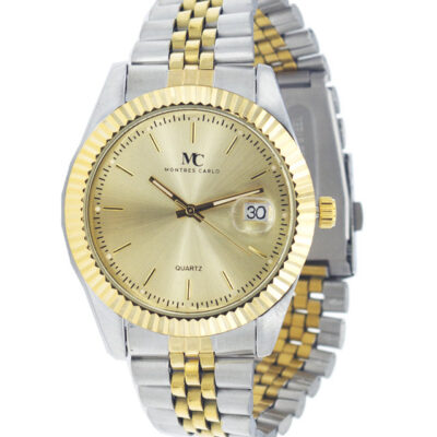 DACQA Metal Band Watch – Two-Tone