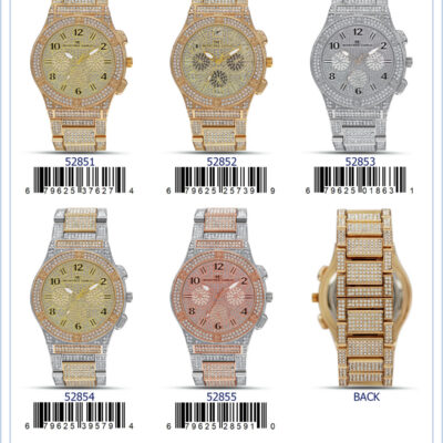 DACQA Metal Band Watch – Two-Tone Gold