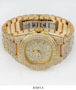 DACQA Metal Band Watch – Two-Tone Gold