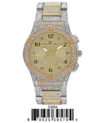 DACQA Metal Band Watch – Two-Tone Gold