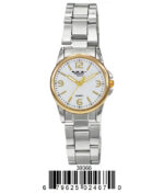 DACQA Metal Band Watch – Two-Tone/White