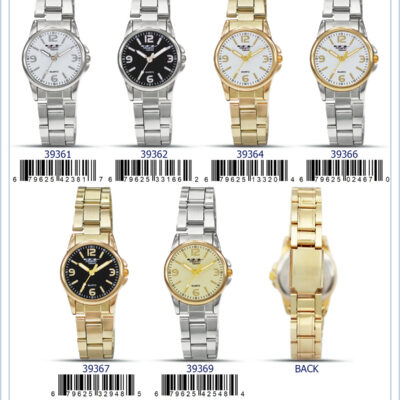 DACQA Metal Band Watch – Two-Tone/White