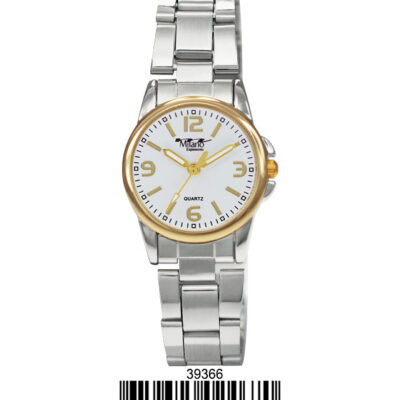 DACQA Metal Band Watch – Two-Tone/White