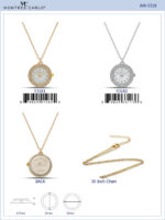 DACQA Pendant Necklace Watch – Gold