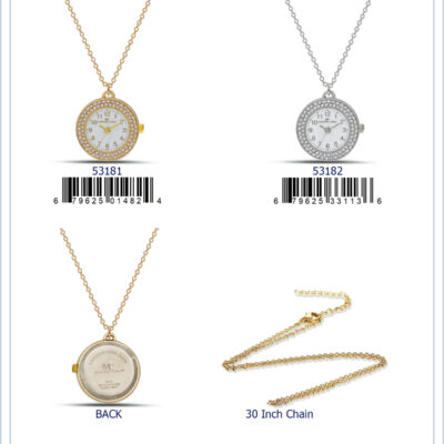 DACQA Pendant Necklace Watch – Gold