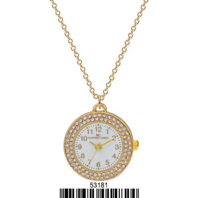 DACQA Pendant Necklace Watch – Gold