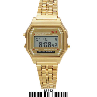 DACQA Retro Digital Watch – Gold