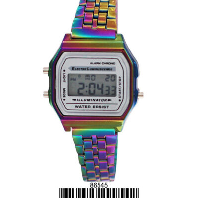 DACQA Retro Digital Watch – Iridescent