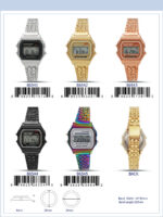 DACQA Retro Digital Watch – Iridescent