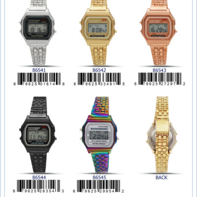 DACQA Retro Digital Watch – Iridescent