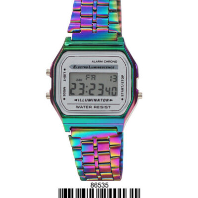 DACQA Retro Digital Watch – Iridescent
