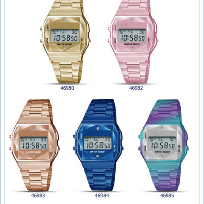 DACQA Retro Digital Watch – Navy Blue